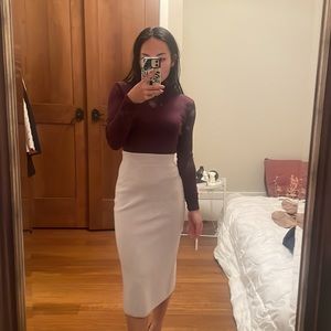 Aritzia Wilfred pencil skirt - light grey wool